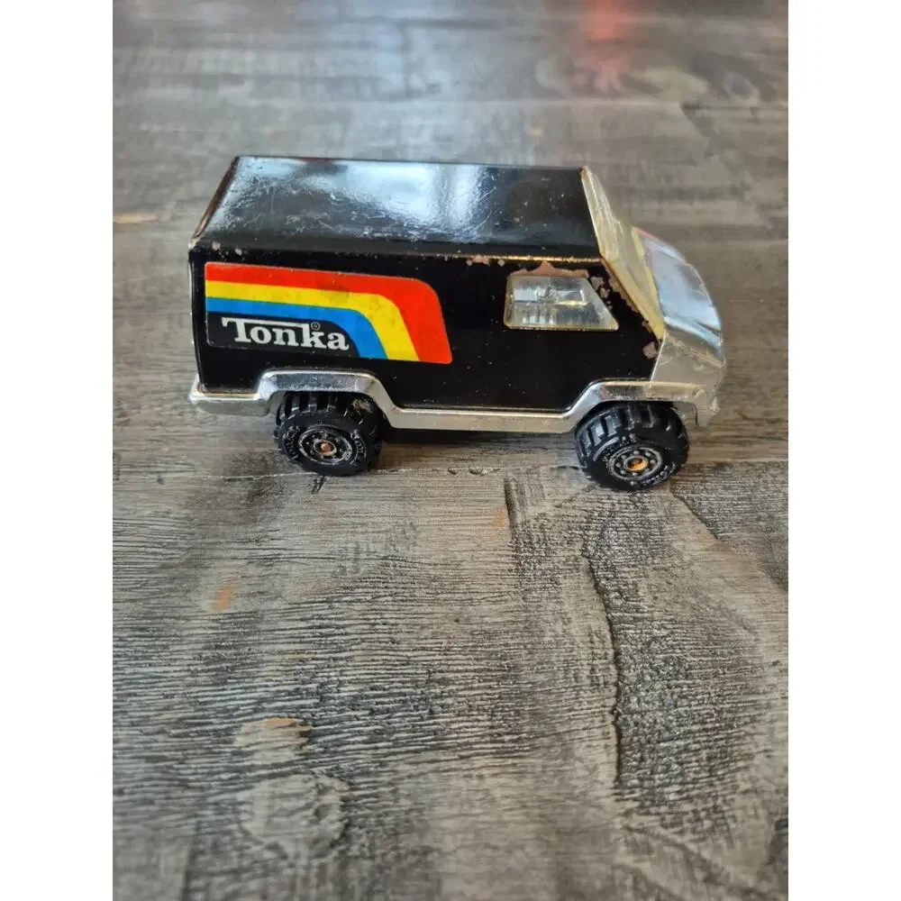 Vintage Tonka Lot of 3 Vehicles Van/Truck Car F1 Racer Black Rainbow Toy READ